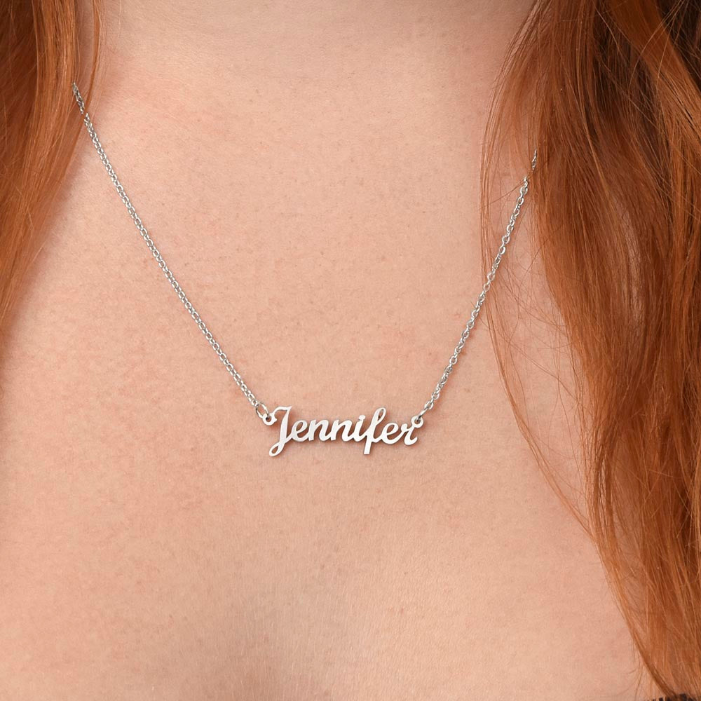 Cursive Custom Personalized Name Pendant Necklace - To My Lovely Pet