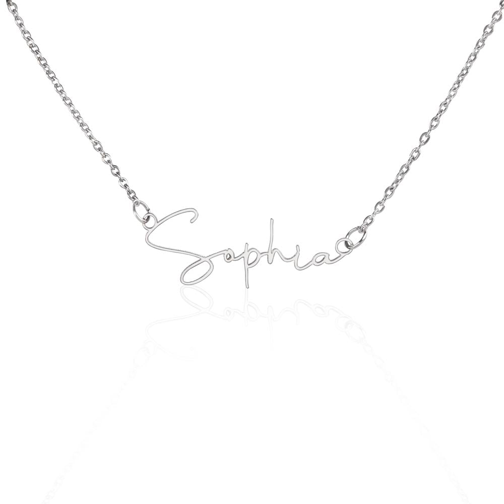 Signature Style Custom Personalized Name Pendant Necklace - To My Dad