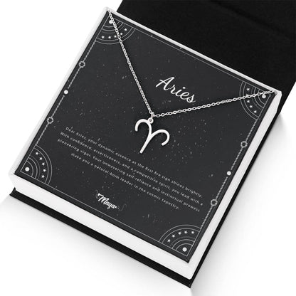 Aries Zodiac Necklace With Astrological Sign Pendant