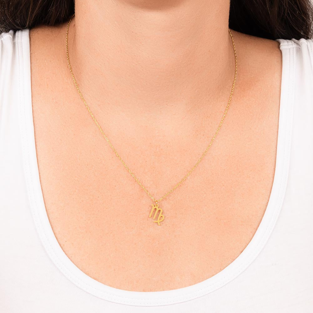 Virgo Zodiac Necklace With Astrological Sign Pendant