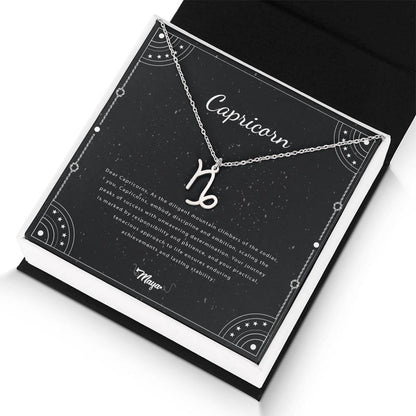 Capricorn Zodiac Necklace With Astrological Sign Pendant